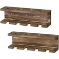 thumbnail image 5 of MyGift 2 Piece Wall-Mounted Burnt Wood Baseball Bat Rack and Ball Storage Shelf, 5 of 5