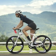 Marknig Road Bike, 14-Speed 700C Racing Bike for Adults with Lightweight Aluminum Frame and Dual Disc & V-Brakes, Commuter Bicycle for Men & Women, Smooth-Riding Fitness & City Bike, White & Red