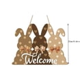 thumbnail image 3 of Zephyrn Wooden Easter Decoration Door Wreath for Front Door Sign Wall Signs Rabbit Spring Decor, Bunny Sign Flower Egg Welcome Hanging for Outdoor indoor, 3 of 7
