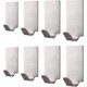 thumbnail image 1 of 8 Pieces Adhesive Hook Robe Hook Bathrobe Clothes Towel Rack, Self Adhesive Hooks, Stainless Steel, 1 of 4