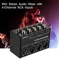 thumbnail image 3 of Yeacher Mini Stereo Audio Mixer with 4-Channel RCA Inputs Separate Controls Full Metal Shell, 3 of 6