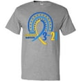 thumbnail image 3 of Inktastic 3-21 World Down Syndrome Day Blue and Yellow Rainbow Ribbon T-Shirt, 3 of 5