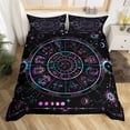 thumbnail image 1 of Luna Juego de Funda Nórdica Queen Size,Starry Galaxy Zodiac Constellation juego de cama, 1 of 8
