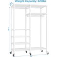 FETON R4 Heavy Duty Rolling Garment Rack with Lockable Wheels 6 Tiers