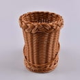 thumbnail image 4 of TABLZONE Brown Handwoven Rattan Basket Decorative Flower Storage Container for Home Organization and Storage, 4 of 8