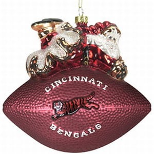 Cincinnati Bengals 5 1/2" Ornement de Football en Verre Abrams