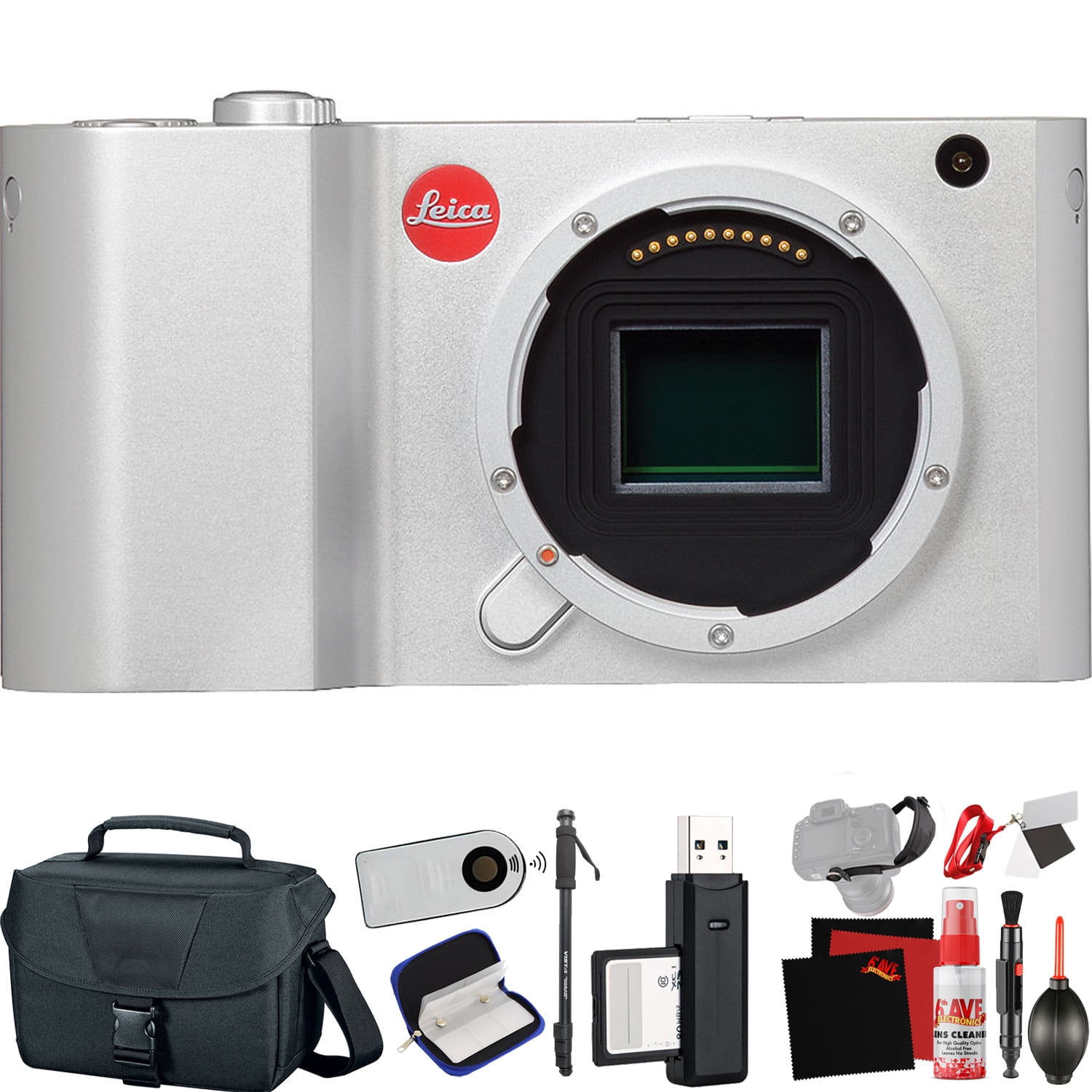 Leica T Mirrorless Digital Camera (Silver) with Extra Accessory