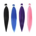thumbnail image 3 of 2Pcs Long Purple Braiding Hair Extensions Pre Stretched Synthetic Fiber for Braids, Heat Resistant Jumbo Hair for Stage, Party, Halloween, Cosplay, 26 Inch, 3 of 8