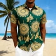 thumbnail image 2 of BangWanChi Men's Beach Vacation Hawaii Print Shirts Top Short Sleeve Collared Open Placket Casual Tops, 2 of 6