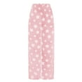 thumbnail image 6 of Womens Plush Pajama Pants Soft Fuzzy Pajama Bottoms for Women Star Print Cozy Pj Fleece Lounge Pants Sleepwear, 6 of 6