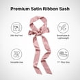 thumbnail image 2 of 2-Pack Satin Sash Belt for Women, Plus Size Silk Feeling Tie Bow Waist Belt, Wedding Bridesmaid Prom Dress Accessory, Hair Wrap, 2 of 6
