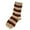 Coffee, variant on WREESH Women's Casual Mid-Crew Retro Striped Socks Cotton Blended Cushioned Arch Support Everyday Comfortable College Streetwear Fashion Socks