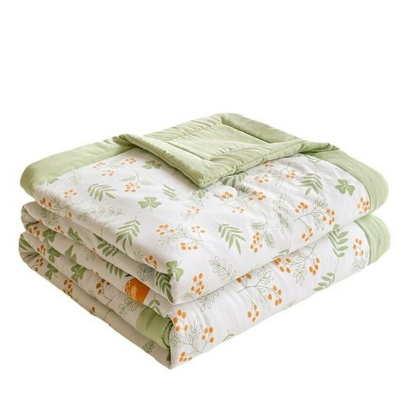 Queen Comforter - Lightweight Summer Comforter - All Season 100% Cotton Bedding Comforter Washable/79*91