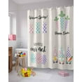 thumbnail image 5 of Easter Shower Curtain Easter Eggs Bunny Silhouette Shower Curtains for Bathroom Decor Buffalo Checked Farmhouse Bath Curtains Sets for Spring Easter Decor Fabric Waterproof Small Stall 36" X 72", 5 of 6