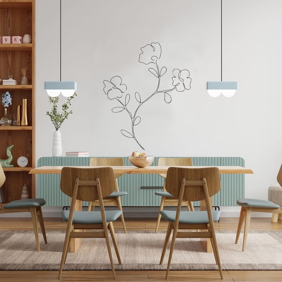 Oriental Cherry Blossom Romantic Flower Japanese Plant Sakura Wall Sticker Art Decal for Girls Boys Kids Room Bedroom Nursery House Fun Home Decor Stickers Wall Art Vinyl Decoration Size (20x18 inch)