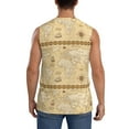 thumbnail image 4 of Bixox Men's World Map Printed Shirt Sleeveless Fitness Tank Top-Large, 4 of 7