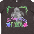 thumbnail image 4 of Inktastic St. Augustine Florida Cute Swimming Manatee Boys or Girls Toddler T-Shirt, 4 of 5