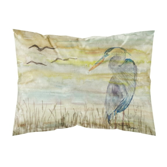 Blue Heron Yellow Sky Fabric Standard Pillowcase