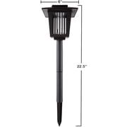 Pure Garden Solar Power UV Mosquito and Bug Zapper LED Light, Black