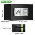 thumbnail image 6 of 0.43 Cu Ft Small Fireproof Home Safe Box – Includes Fireproof Bag, Digital Lock Security Storage for Money Jewelry (Home & Office Use), 6 of 10