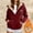 #195-Wine, variant on Ounisa Women's Velour Hooded Jacket Long Sleeve Full Zip Outerwear Soft Warm Velvet Jacket with Side Pockets