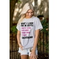 thumbnail image 4 of Cute What Look In Guys Dachshund Dog Women's Graphic T Shirt Tees Brisco Brands S, 4 of 5