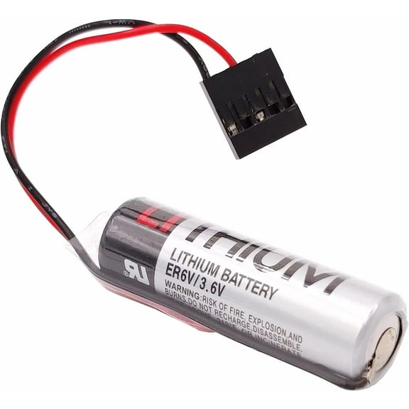 ER6V 3.6V ER6VC3N Replacement Battery with JAE 5Pin Connector for Yaskawa Motoman Robot,fits ER6V 479348-1