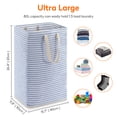 thumbnail image 5 of Lifewit Large Freestanding Laundry Hamper Collapsible Basket with Handles for Clothes Toys, Blue, 5 of 9