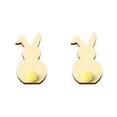 thumbnail image 4 of Injueey 5 piezas de rodajas de madera de conejo, exquisitas decoraciones de Pascua, manualidades de álbum de recortes de estilo Simple, Kits Type2 NO2, 4 of 6