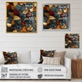 thumbnail image 4 of Designart "Cubic Marble Mosaic Tiles II" Abstract Framed Wall Art - Transitional Grey Abstract Tile Living Room Framed Canvas Art, 4 of 6
