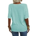 thumbnail image 5 of Sherrylily Women V-Neck Half Sleeves Oversized T Shirt Casual Loose Basic Tops, 5 of 5