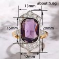 thumbnail image 2 of EOEMY Fashion Women Wedding Gold Plated Rings Cubic Zirconia Jewelry Size 6-10-10, 2 of 5