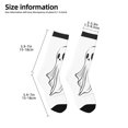 thumbnail image 2 of Yiaed Cute Ghost Simple Drawing Print Crew Socks for Boys Girl Crew Athletic Half Sport Running Breathable Socks Lightweight Stretch Kid's Socks, 2 of 4
