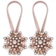 thumbnail image 1 of Abrazaderas magnéticas para cortinas con flores de cristal y resortes con hebilla plateada de cristal Color de oro rosa, 1 of 8