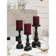 thumbnail image 6 of CANDWAX 3x4 Pillar Candle Set of 3 - Decorative Rustic Candles Unscented and No Drip Candles - Ideal as Home Decor Candles or Large Candles for Home Interior - Burgundy Candles, 6 of 6