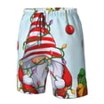 thumbnail image 6 of Uemuo Funny Christmas Gnome Pattern Men's Swim Trunks Hawaiian Beach Bathing Suit Swimsuits Beach Quick-Dry Shorts with Pockets-Large, 6 of 9