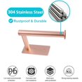 thumbnail image 3 of nipocaio Toilet Roll Holder, Wall Mounted Bathroom Kitchen Restroom Holder Rose Gold, 3 of 5