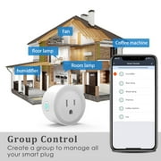 2 Pack Smart Plugs Wi-Fi Outlet Work with Alexa/Google Home/Smart Life Timer ON/Off Plug Schedule Built-in App Mini Wireless Socket No Hub Required
