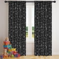 thumbnail image 5 of Blackout Kids Curtains,Black White Halloween Skull Bat Moon Pattern Childrens Insulated Curtains Set Of 2,Bedroom Essentials,Toddler Room Decor 42"x84", 5 of 5