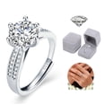 thumbnail image 1 of Anillo De Compromiso Plata 925 Para Mujer Ajustables Promesa Modelo Plateado, 1 of 4