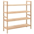 thumbnail image 1 of vidaXL Shoe Rack Solid Walnut Wood 69x26x81 cm, 1 of 4