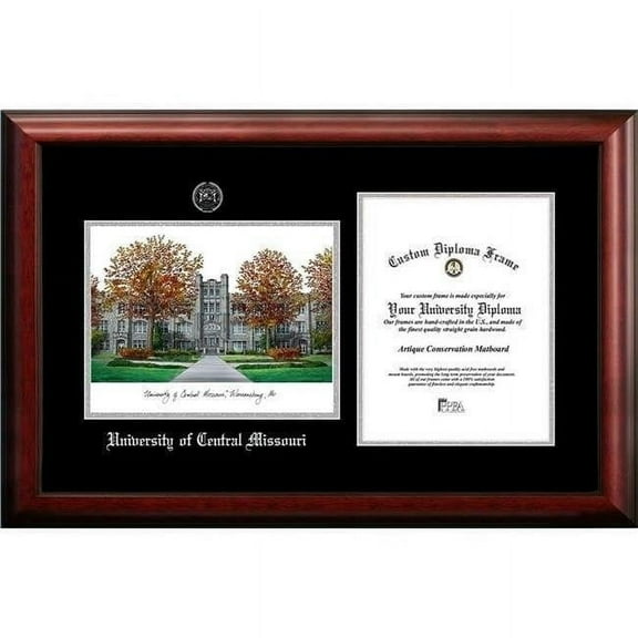 Campus Images  8.5 x 11 in. University Central Missouri Silver Embossed Diploma Frame with Lithograph