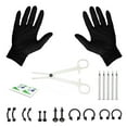 thumbnail image 1 of BodyJ4You Trousse de Perçage Pro 20 Pcs BCR CBR Labret Tragus Tétine Nez Lèvre 16G Bijou Corporel Noir, 1 of 6