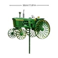 thumbnail image 4 of 12in Old Tractor Green Spinner, Garden Wind Spinner, Green Tractor Windmill Stake with Rotating Wheels for Patio Yard Garden, Unique Outdoor Sculptures Ornament Gift for Friends Family, 4 of 5
