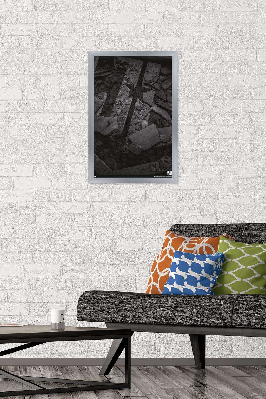DC Zack Snyder's Justice League - Logo Wall Poster, 14.725" x 22.375", Framed