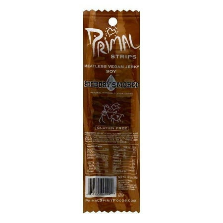 - Primal Hickory Smoked Soy Meatless Vegan Jerky, 1 OZ (Pack of 24)
