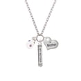 thumbnail image 2 of Delight Jewelry White Easter Egg with Color Crystal Dots Always My Mother Bar Zoe Necklace, 2 of 4