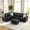 BK-Left-Sofa with Ottoman, variant on MAYEERTY 97" Faux Leather Sectional Couches, 3-Piece Modular Sofa Set with Reversible Chaise & Storage Ottoman, Black (Left)