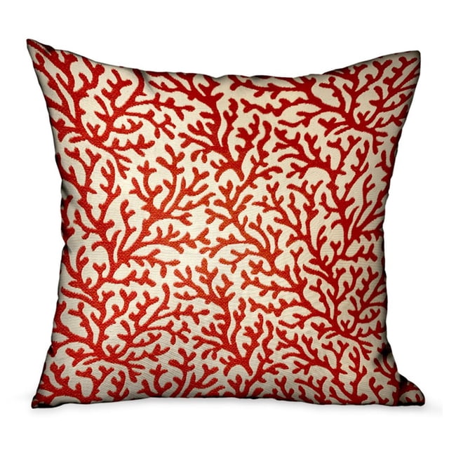 Plutus Sweet Trinidad Red Floral Cojínde lujo de doble cara 26 "x 26" Plutus PBDU1906-2626-DP