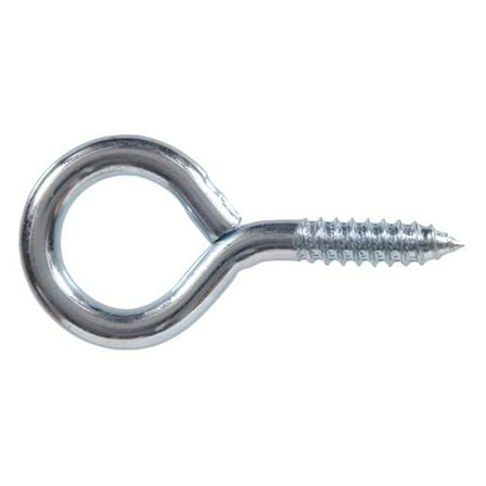 Carded - Small Zinc Screw Eyes, 0.063 x 0.5 in.